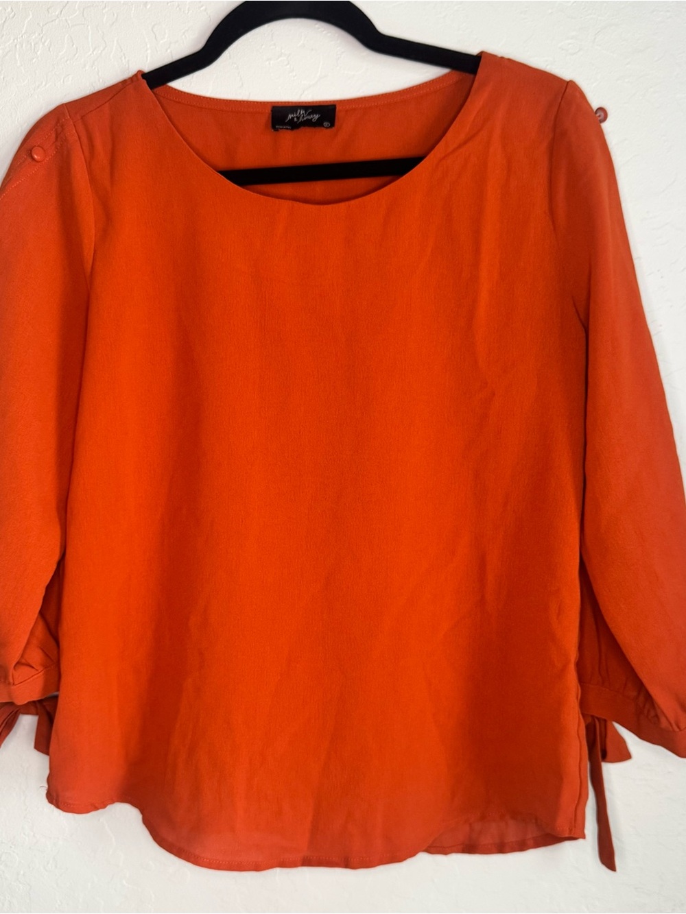 Milk and Honey  Orange Women's Long Sleeve Blouse 0014